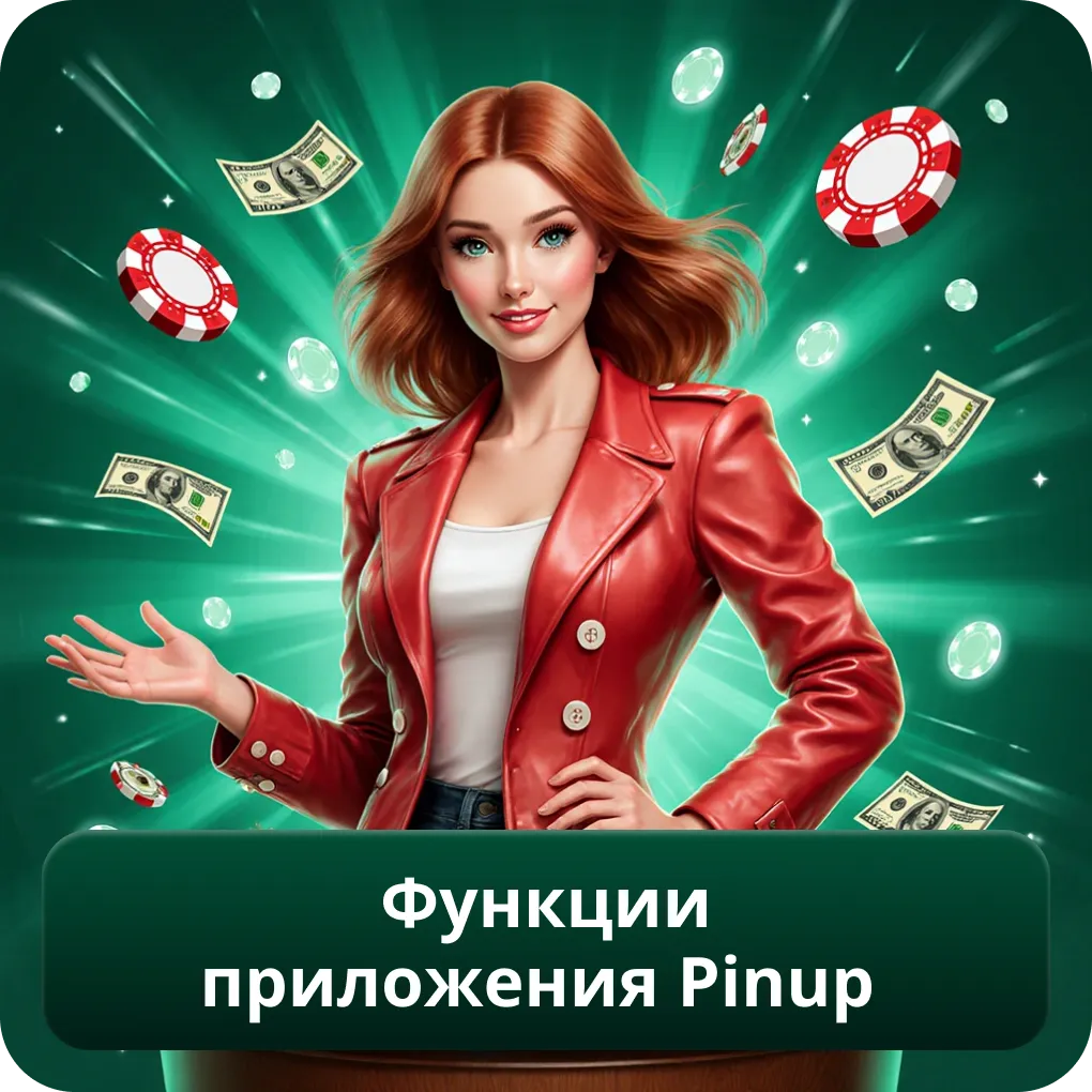 Функции приложения Pinup слоты и live